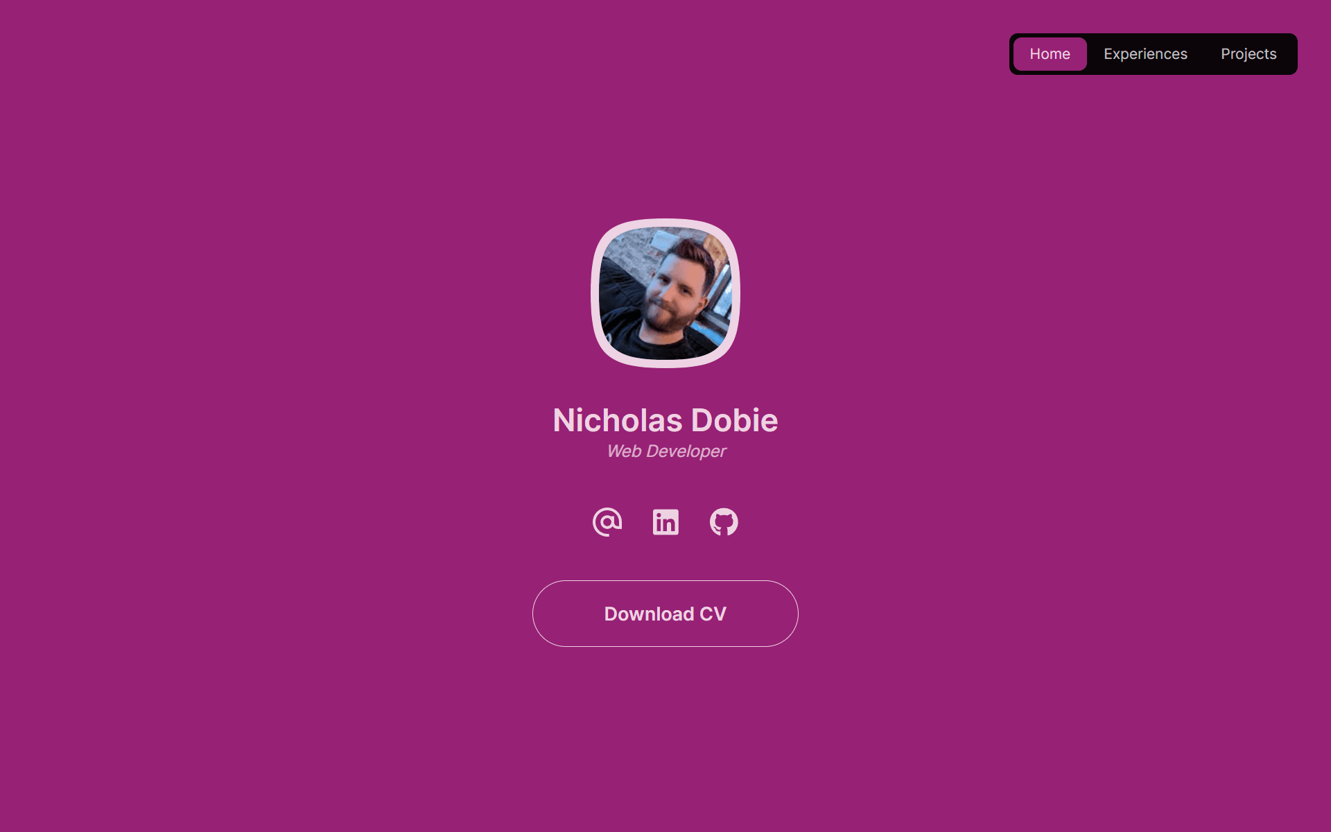 Screenshot of Nick Dobie